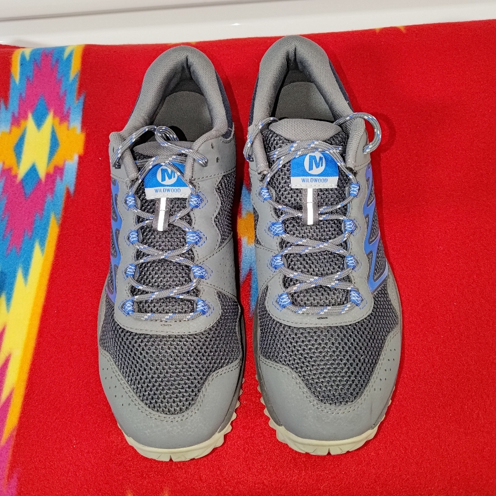 Merrell Wildwood Men's Size 10.5 Gray Trail Running Hiking Shoes - J066894